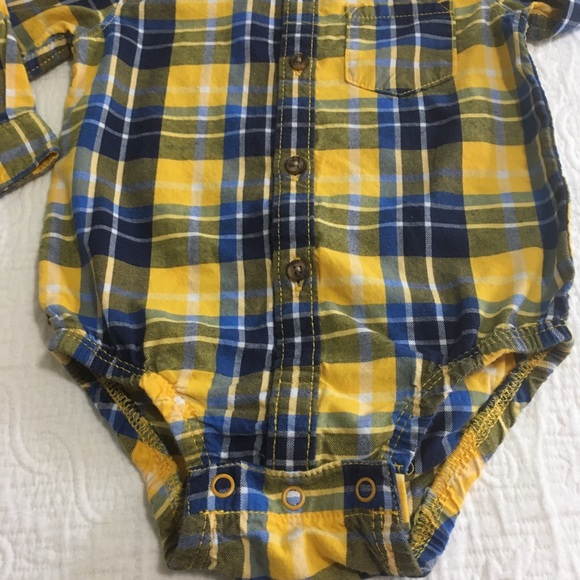12m (4/$20) Carter’s Flannel Button-Down Bodysuit - Picture 4 of 9